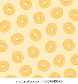 Pineapple pattern. Fruit hand drawn pattern. Colorful cute wallpaper vector illustration. Design for fabric and decorations.