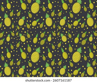 Pineapple pattern illustrated in vector