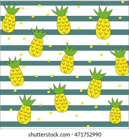 pineapple pattern lines vector illustration