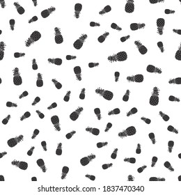 Pineapple pattern seamless print. Simple illustration of pineapple vector pattern seamless for any web design