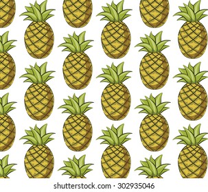 Pineapple pattern. Vector