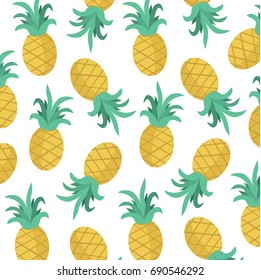 Pineapple pattern vector