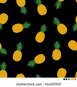 Pineapple pattern vector background