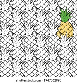 Pineapple pattern in vector graphics