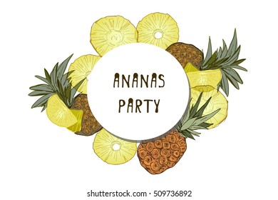 Pineapple  pattern. vector illustration