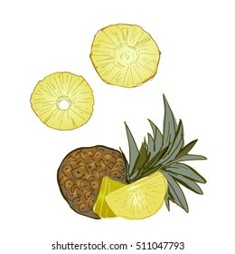 Pineapple  pattern. vector illustration