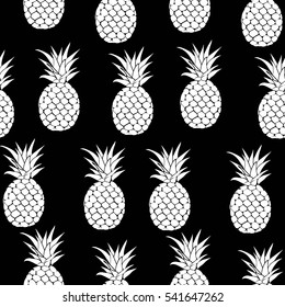 pineapple pattern, vector, illustration.