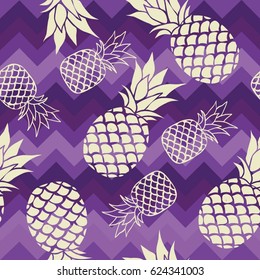 pineapple pattern, vector, illustration