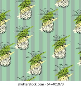 pineapple pattern vector illustration