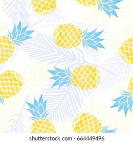 pineapple pattern, vector, illustration