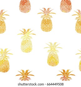 pineapple pattern, vector, illustration