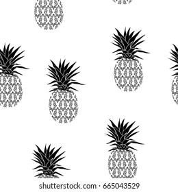 pineapple pattern, vector, illustration