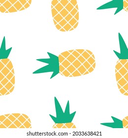 Pineapple pattern. Vector illustration in a flat style