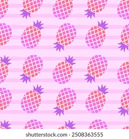 Pineapple patterns graphic print, wallpaper, clothing, wrapping, fabric, textile, fabric pattern design decorations templates and other designs. Abstract vector illustration. Using in fashion.