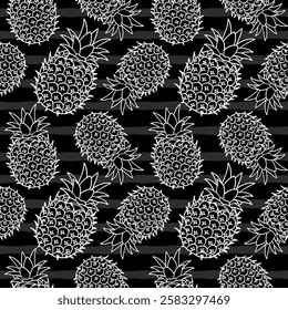 Pineapple patterns graphic print, wallpaper, clothing, wrapping, fabric, textile, fabric pattern design decorations templates and other designs. Abstract vector illustration. Using in fashion.