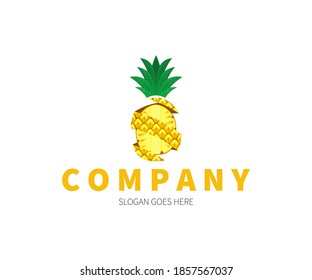 Pineapple Peel Logo Concept. Vector Design Illustration. Symbol and Icon Vector Template.