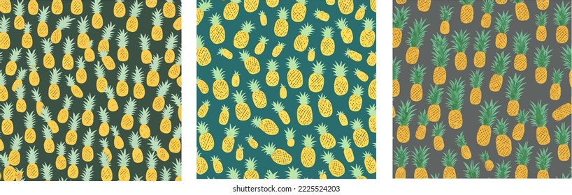 Pineapple. Pineapples Flying in the Air. Pineapples Background