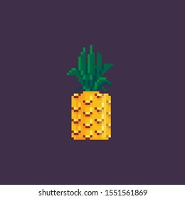 Сool pineapple. Pixel art style
