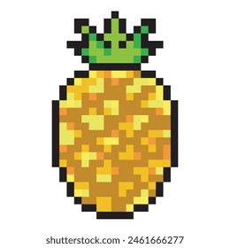 Pineapple in pixel art style