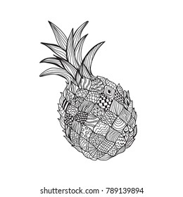 Download Pineapple Coloring Book Images Stock Photos Vectors Shutterstock