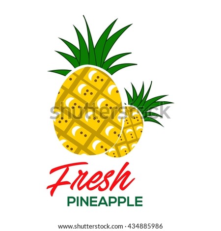 pineapple poster template stock vector royalty free 434885986