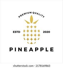 Pineapple premium logo design vector template