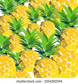 pineapple print. vector illustration. 