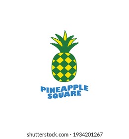 Pineapple Retro unique logo design. Vector illustration