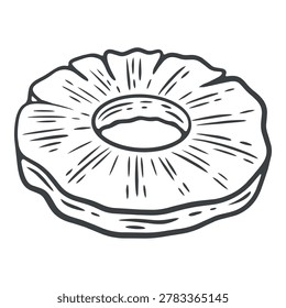 Pineapple ring and hollow