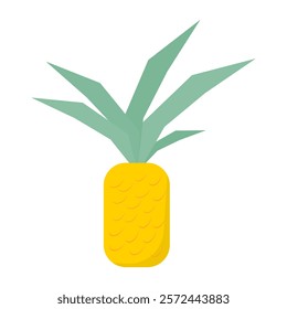 pineapple. ripe pineapple. fruit theme. tropical fruit. vector illustration