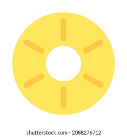 pineapple round cut clip art vector illustration