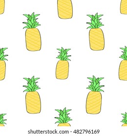 Pineapple seamless background