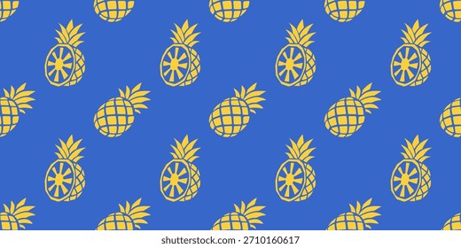 pineapple seamless cartoon pattern for wallpaper or design element.