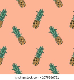 Pineapple seamless pattern