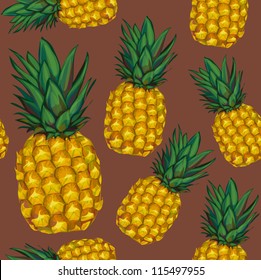 pineapple seamless pattern