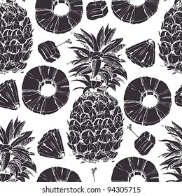 Pineapple seamless pattern