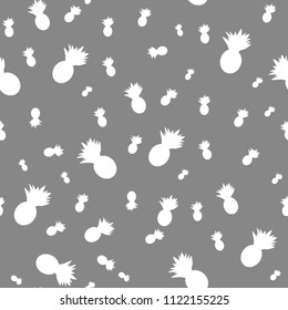Pineapple seamless pattern. Abstract vector background for contemporary design, fabric and prints, kitchen and cafe stuff. Abstract background with hand drawn tropical fruit. eps 10.