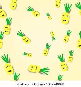pineapple seamless pattern background