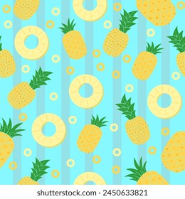 pineapple seamless pattern background, summer theme