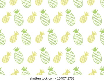 Pineapple Seamless Pattern for Background, Textile and Print 