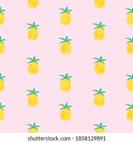 Pineapple seamless pattern background. Vector Illustration EPS10