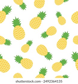 Ananas nahtloses Muster. Nette Vektorillustration.