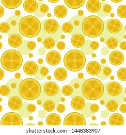 Pineapple seamless pattern with polka dots for print, fabric and organic, raw products packaging. Texture for eco and healthy food on white Background