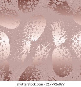 Pineapple seamless pattern. Repeated abstract background. Pastel color texture. Repeating marble backdrop for design prints. Vector illustration