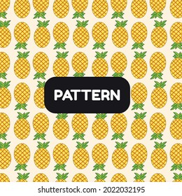 Pineapple seamless pattern . Seamless summer pineapple
