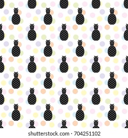 pineapple Seamless  pattern.   summer pattern, background.  Good for  wallpaper, design for fabric and decor. 