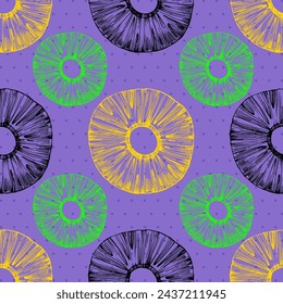 Pineapple seamless pattern, tropical ripe fruit. Summer print for textile, wrapping, fabric, wallpaper.