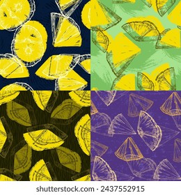 Pineapple seamless pattern, tropical ripe fruit. Summer print for textile, wrapping, fabric, wallpaper.