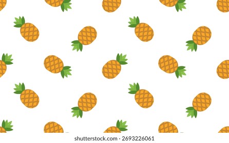 Patrón de piña sin fisuras, fruta madura tropical.