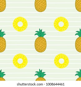 pineapple seamless pattern and vector
